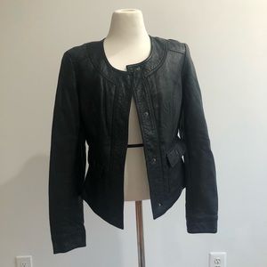 Kut from the Kloth black faux leather jacket